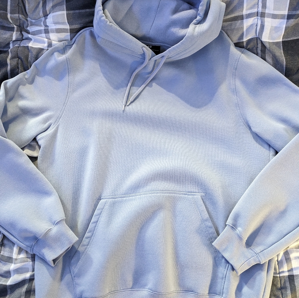 H&M Pigeon Blue Relaxed Fit Hoodie